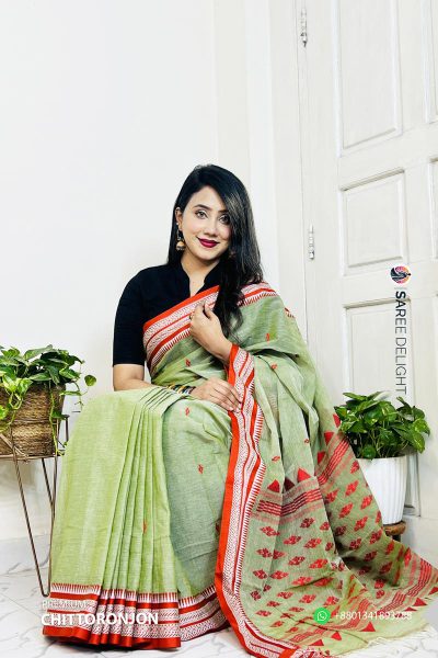 Traditional Chittoronjon Cotton Saree