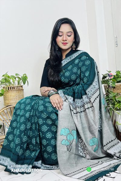 Premium Khadi Cotton Saree