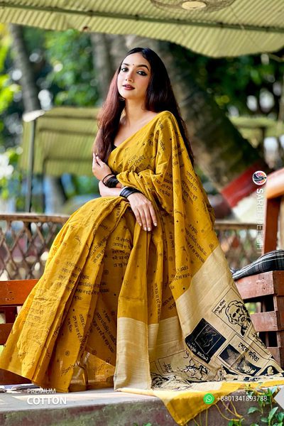 Pure Cotton Shesher kobita Saree