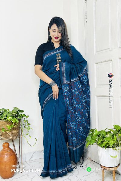 Premium Khadi Cotton Saree