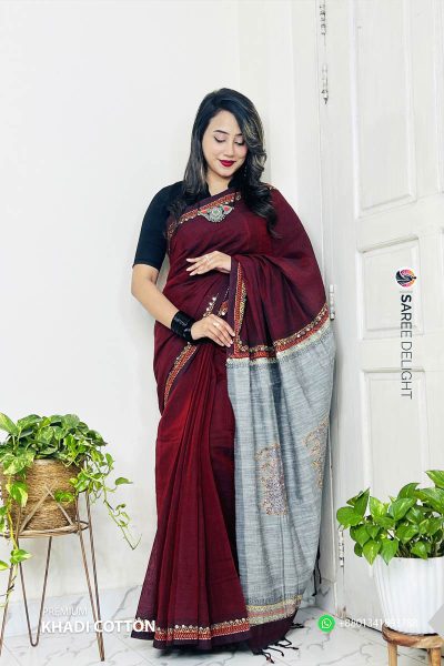 Premium Khadi Cotton Saree