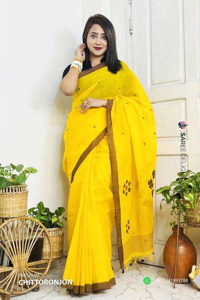 Traditional Chittoronjon Cotton Saree