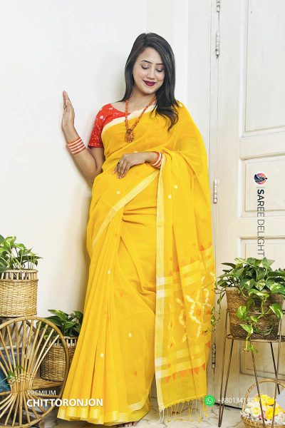 Traditional Chittoronjon Cotton Saree
