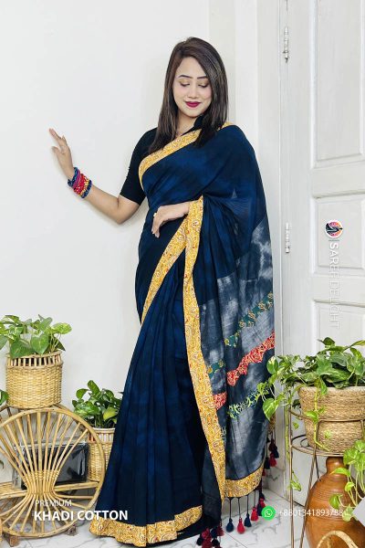 Premium Khadi Cotton Saree