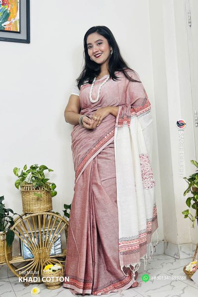 Premium Khadi Cotton Saree