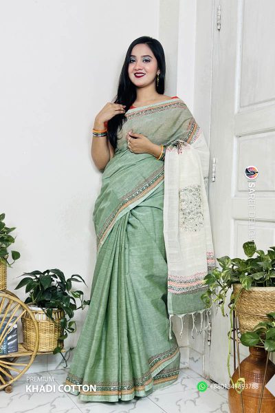 Premium Khadi Cotton Saree
