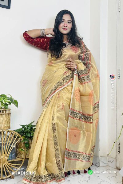 Premium Khadi Silk Saree
