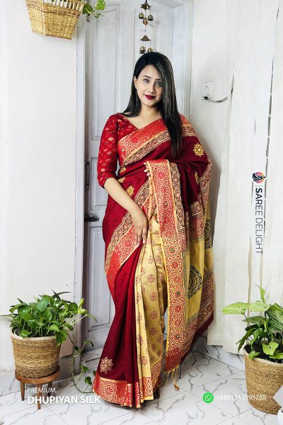 Premium Dhupiyan Silk Saree