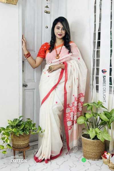 Traditional Chittoronjon Cotton Saree
